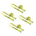 Tie 4 Safe 2" x 12' E Track Ratchet Straps w/ E Clips
WLL: 1,000 lbs., PK4 RT06-12M23Y-4